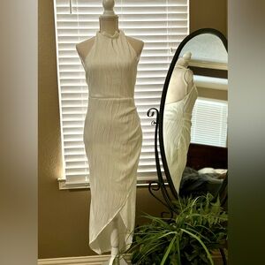 White backless dress